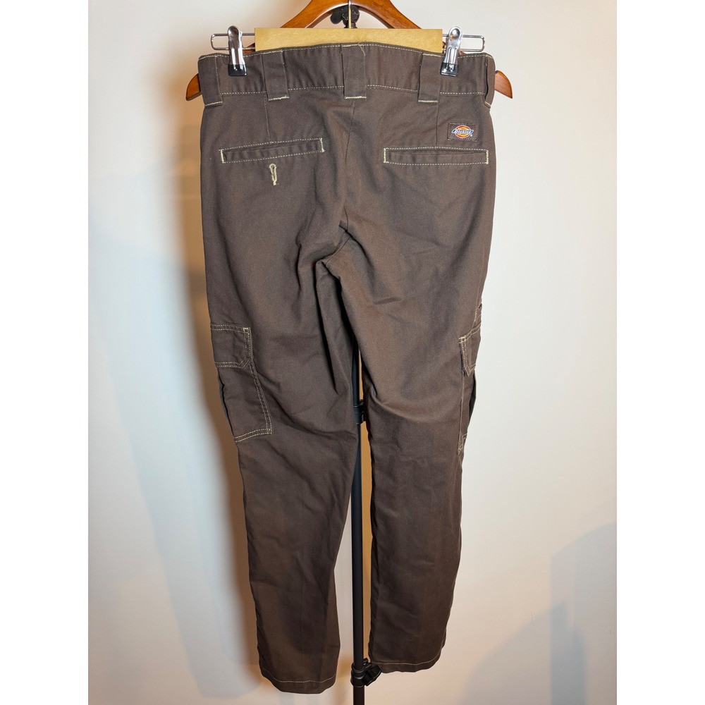 Dickies Flex Cargo Pants Brown Contrast Stitch WP154CB 29x32
